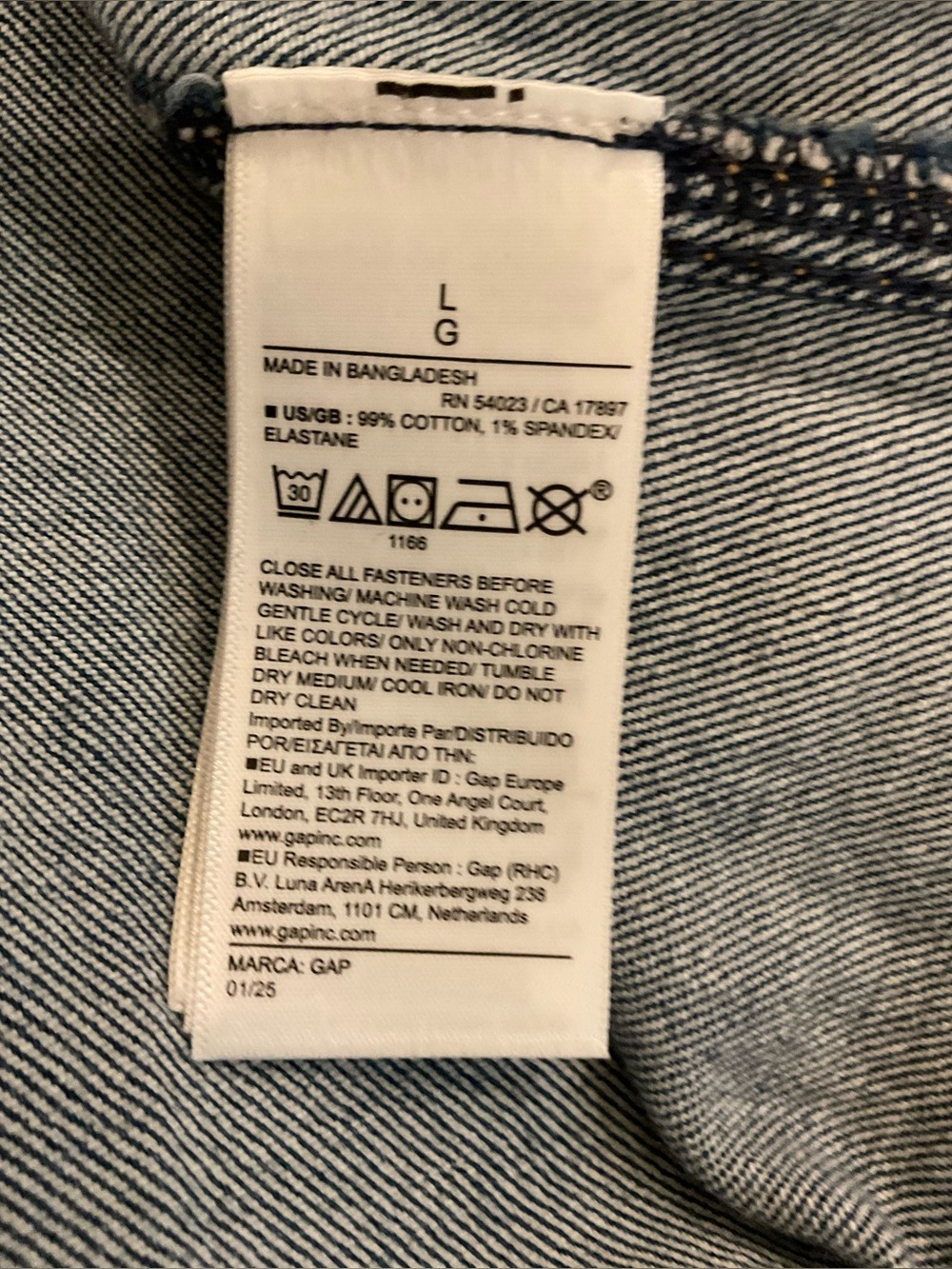 GAP Women's Medium Blue Fitted Denim Jacket - Picture 5 of 9